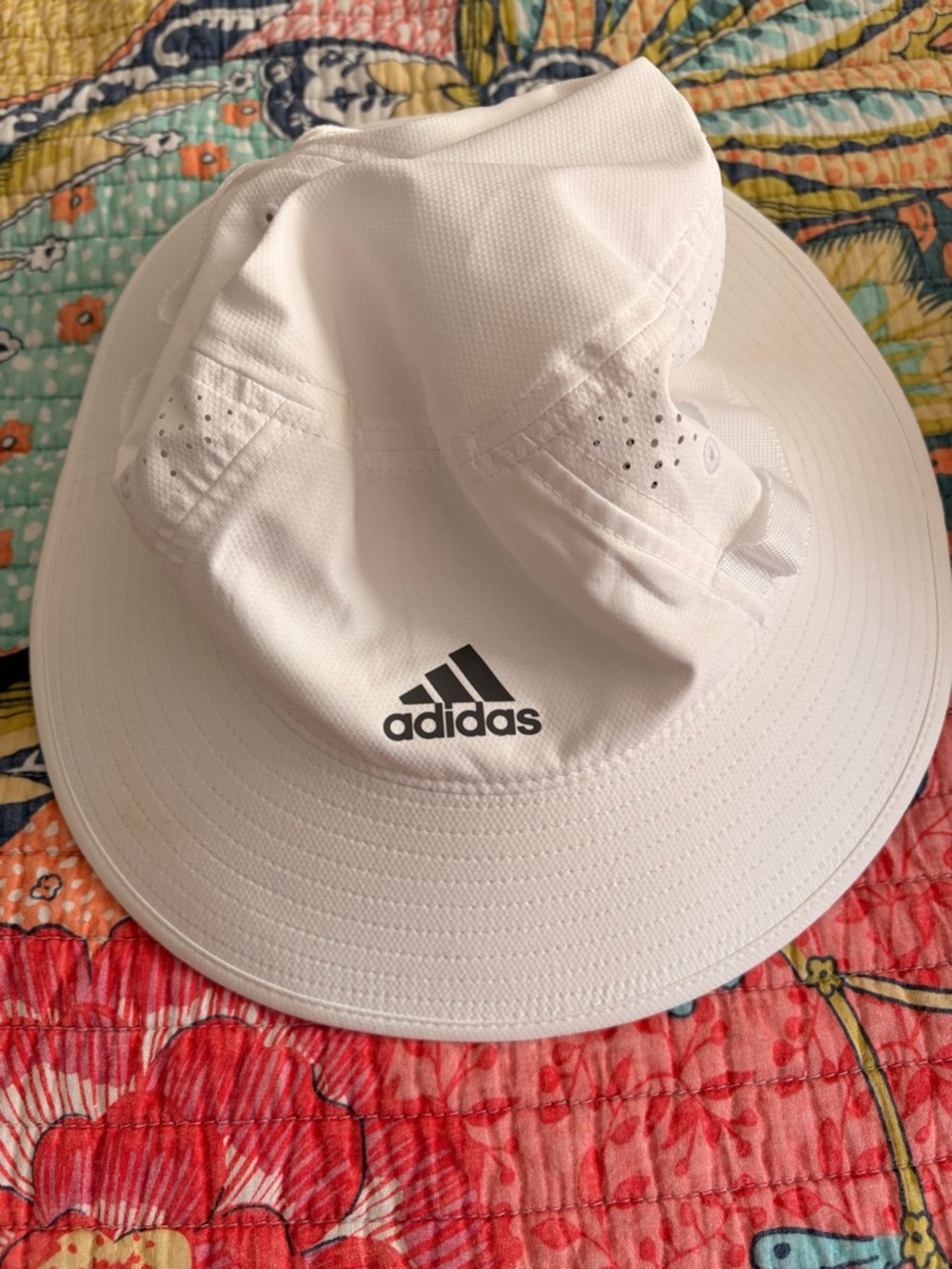 adidas White and Gray Breathable Bucket Hat